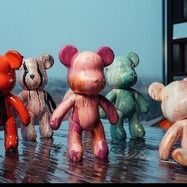 Арт-вечеринка Artvibes. Роспись Мишки Bearbrics в ресторане…