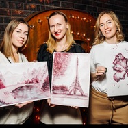 Арт-вечеринка Artvibes. Рисуем вином в ресторане Тиландер