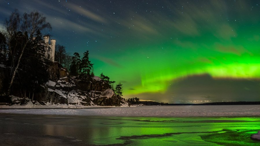 Северное сияние под Петербургом в 10 фотографиях 