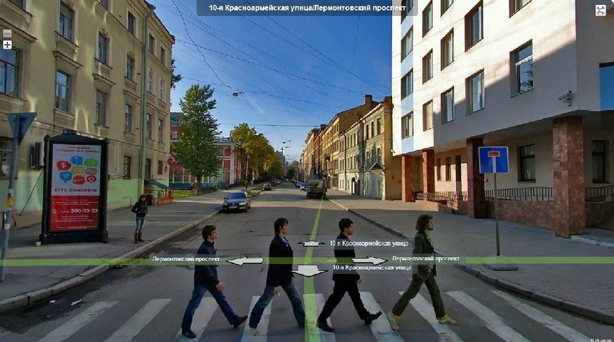 Обложка Abbey Road на улицах Петербурга
