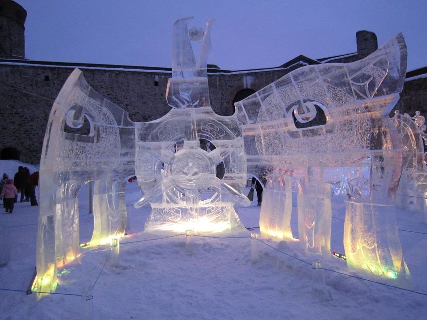 Фестиваль ледяных скульптур в Савонлинне