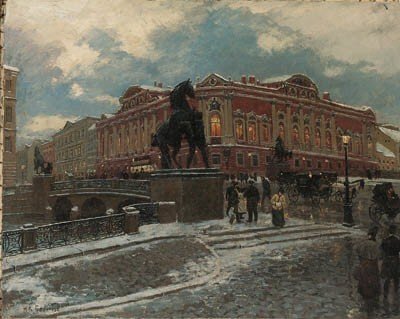 «Вид на Аничков мост в Санкт-Петербурге»