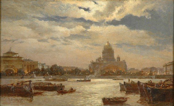 «Вид Санкт-Петербурга в сумерки»