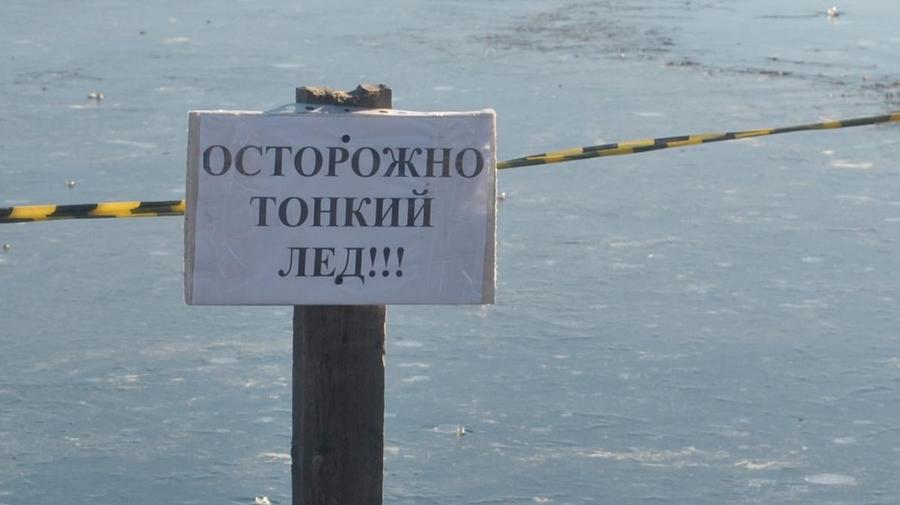 На пляже парка 300-летия девушка провалилась под лёд, спасая свою собаку. Героиню и её питомца вытащили очевидцы