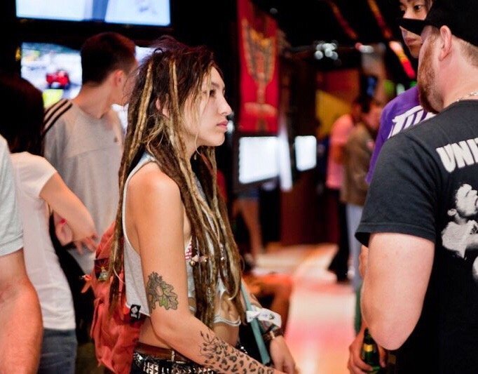School hairy tattoo party