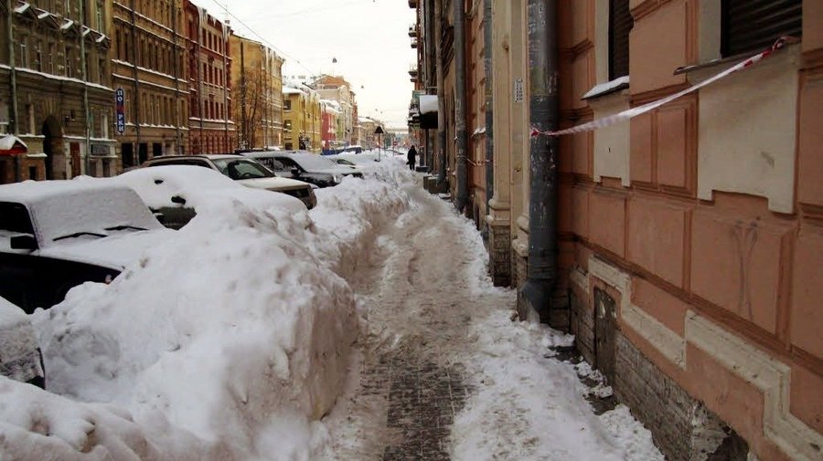 Особый режим уборки города экстренно ввели в Петербурге