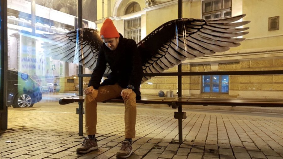 Работа художника Паши 183 «Питер — город ангелов» вновь появится на Стрелке Васильевского острова!