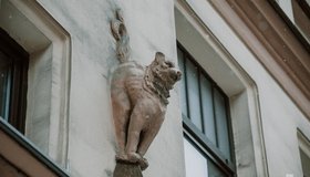 Доходный дом Алюшинского со скульптурами кошек