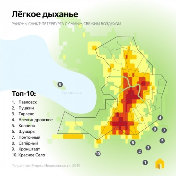В Петербурге назвали районы с самым грязным воздухом
