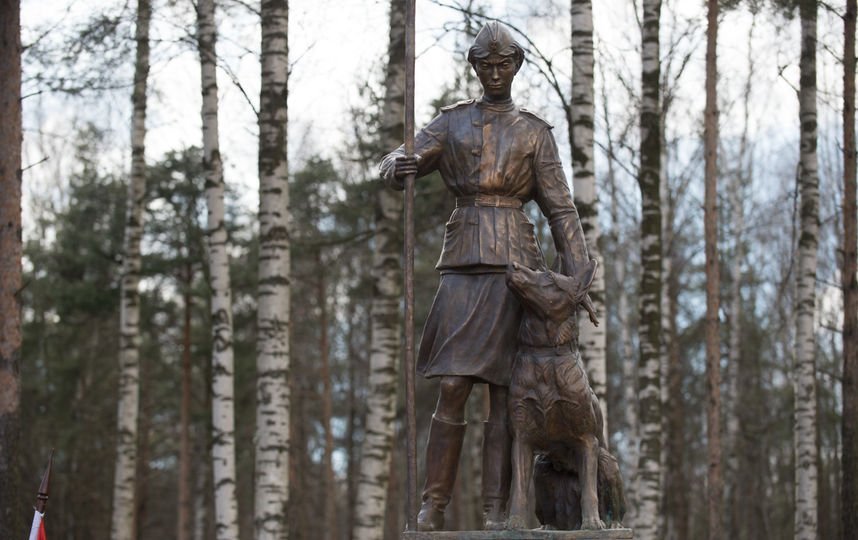 Памятник собакам Ленинградского фронта и военным дрессировщикам