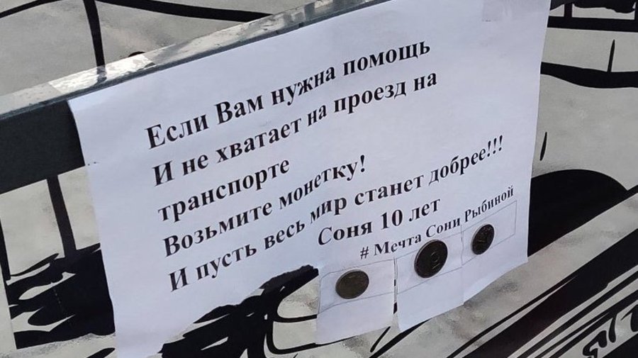 В память об умершей от рака девочке в Петербурге исполнили её желание — предложили монетки тем, кому не хватает на проезд