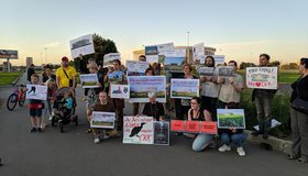 «Эй, бакланы, кыш от нашего СКК»: активисты вышли на пикет против сноса спортивного комплекса
