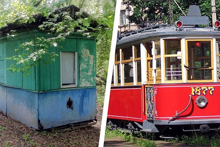 В Петербург везут один из последних в России трамваев Путиловского завода. Ранее вагон использовали как сарай