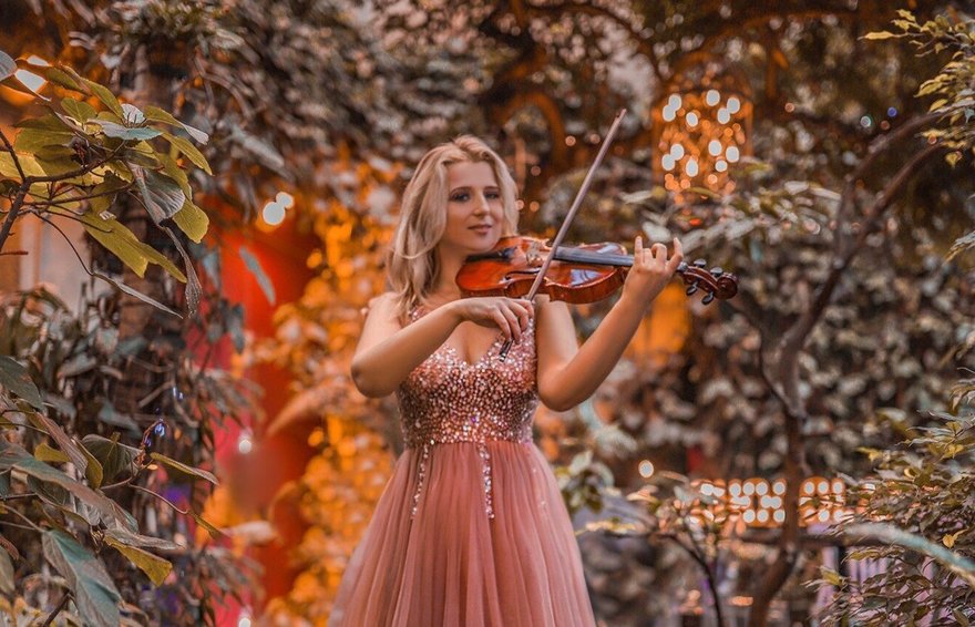 Концерт на скрипке сыграли во дворе одного из домов в Петербурге