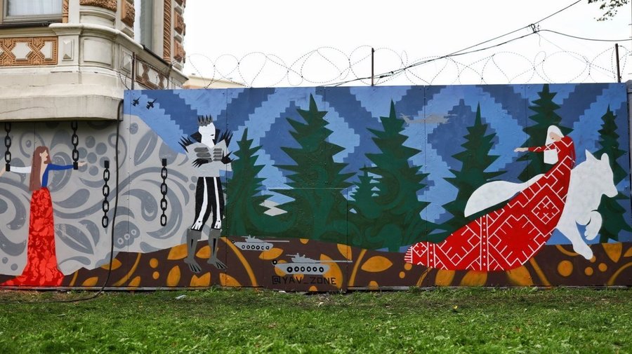 Сказочное граффити о вере и дружбе появилось в саду Сан-Галли
