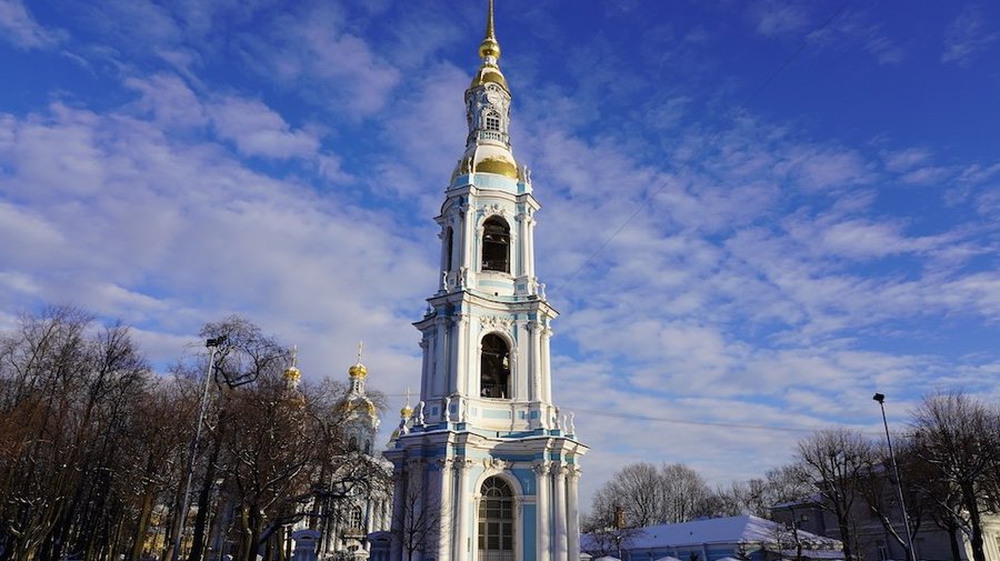Колокольню Никольского собора в Петербурге реставрируют