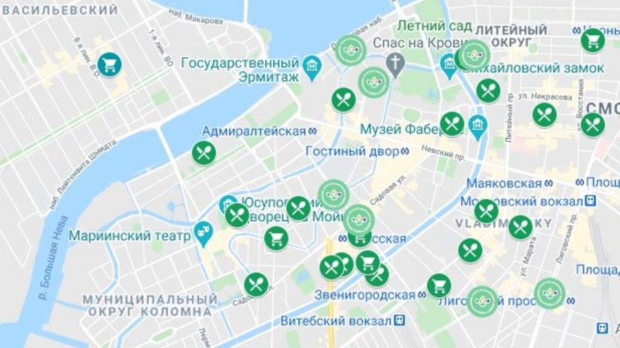 Вегетарианская карта для петербуржцев появилась в Сети