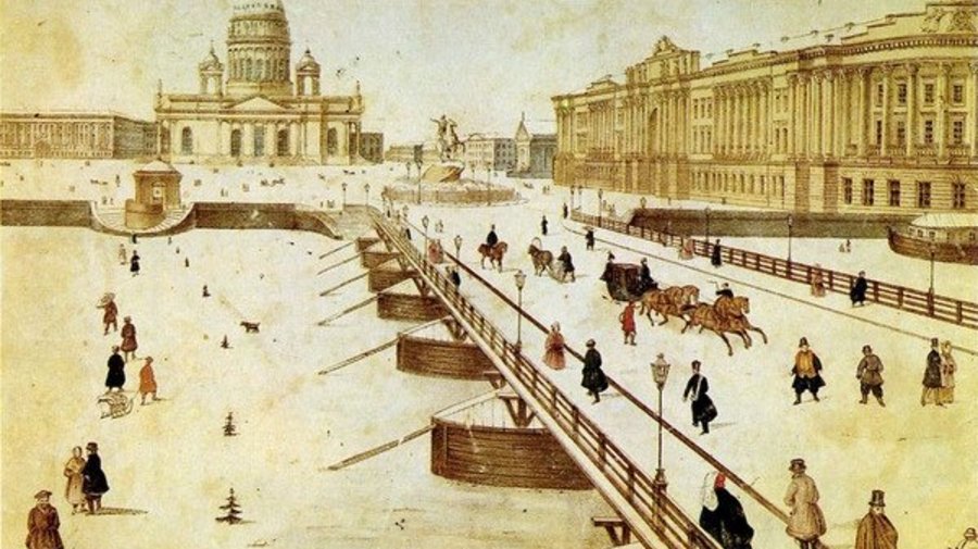 Надо знать: 15 марта 1732 года издан указ «О делании через Неву на Василевском острову моста на барках»