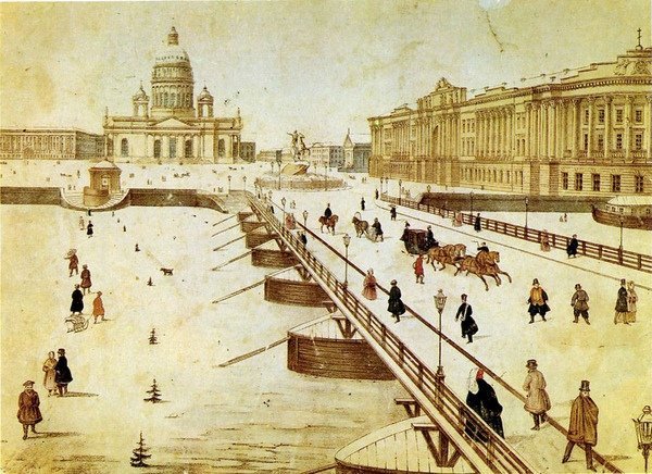 Надо знать: 15 марта 1732 года издан указ «О делании через Неву на Василевском острову моста на барках»
