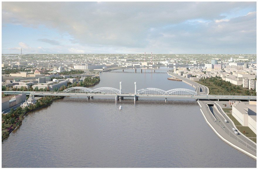 Над Невой построят новый разводной мост для Широтной скоростной магистрали