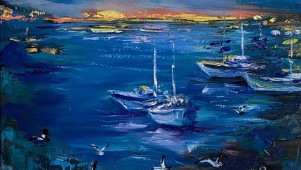 Мастер-класс по живописи «Зов моря на холсте: Пишем живописные бухты с лодками» — фото 3
