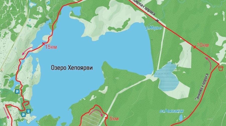 Тропа здоровья вокруг озера Хепоярви