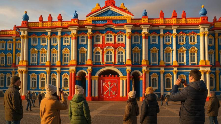 Неросеть сгенерировала главные достопримечательности Петербурга в стиле LEGO.