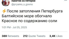 В интернете обсуждают самые необычные последствия после вчерашнего потопа в Петербурге.