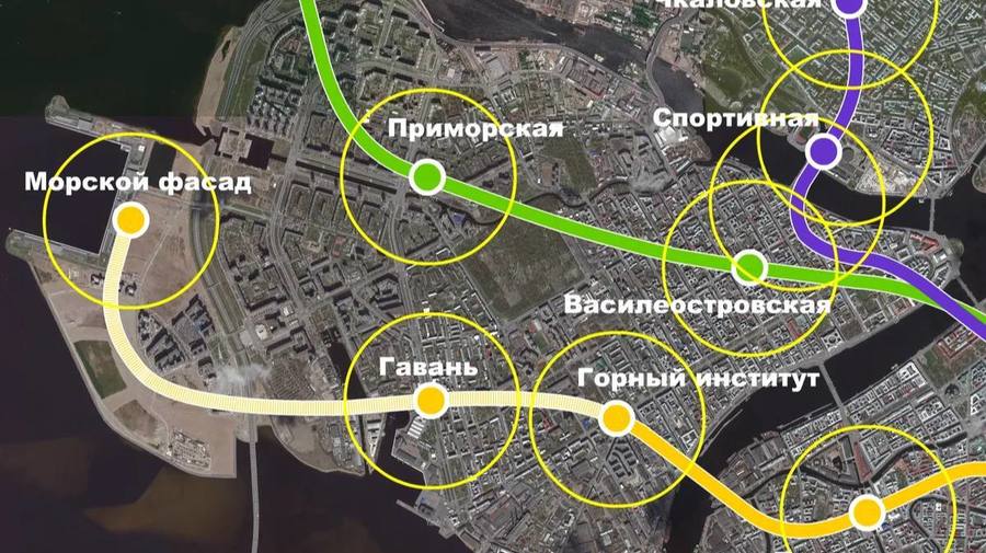 Будущая станция метро «Гавань» оранжевой линии петербургского метрополитена появится на пересечении Шкиперского протока и Наличной улицы. Открытие станции запланировано на 2030 год.