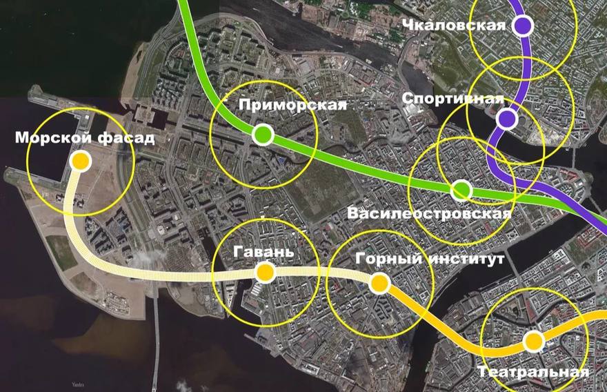 Будущая станция метро «Гавань» оранжевой линии петербургского метрополитена  появится на пересечении Шкиперского протока и Наличной улицы. Открытие станции запланировано на 2030 год.