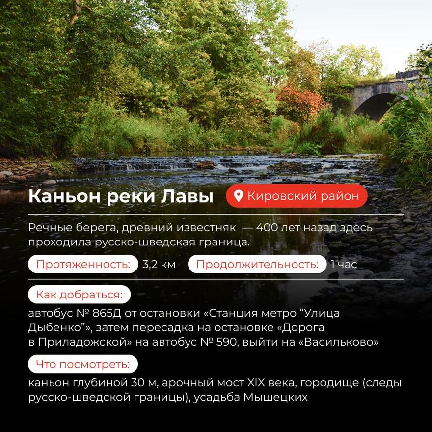 Идеи для прогулок в Ленобласти 