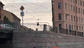В Петербурге четвёртый день пытаются вытащить кота, застрявшего в облицовке набережной Фонтанки