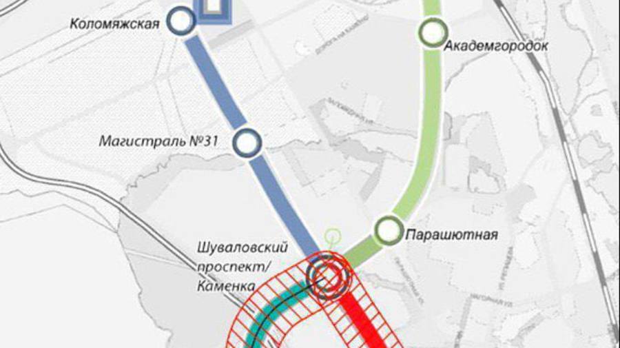 Новую станцию метро «Коломяжская» показали на схеме
