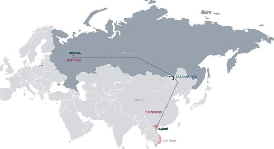Между Россией и Вьетнамом построят железнодорожный маршрут через Китай и Монголию, о запуске договорились представители стран, проект рассматривается как часть плана по укреплению двусторонних отношений.
