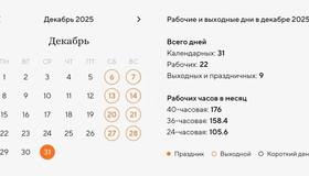 Последняя рабочая неделя 2025 года будет всего двухдневной — 29 и 30 декабря.