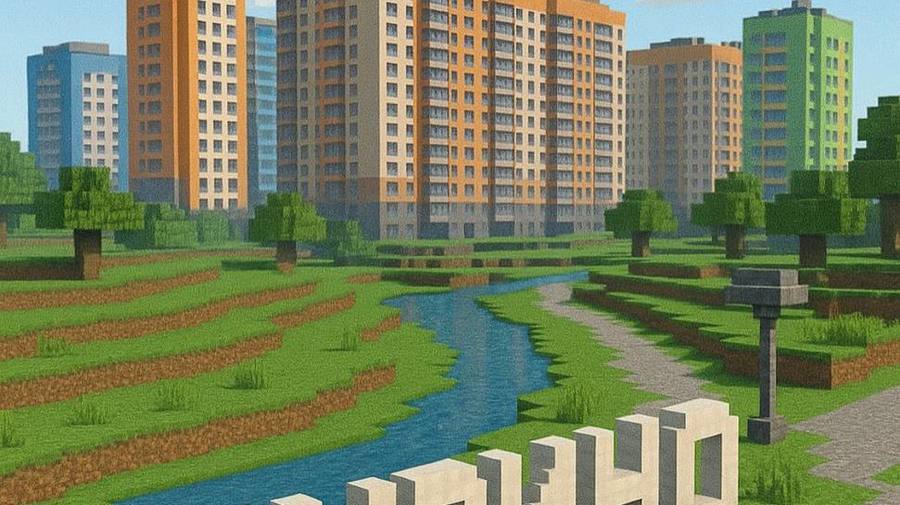 Мурино в стиле Minecraft: нейросеть представила пиксельную версию города.