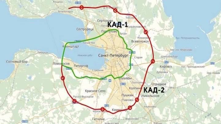 Вокруг Петербурга построят платную КАД-2