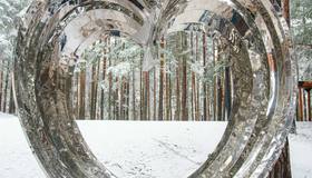 В Сосновом Бору появилось ледяное «Сердце влюблённых»