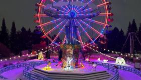 Каток с колесом обозрения открылся сегодня в Южно-Приморском парке.