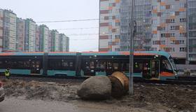 Новые вагоны трамвая обкатывают на будущей линии «Купчино — Шушары — Славянка»