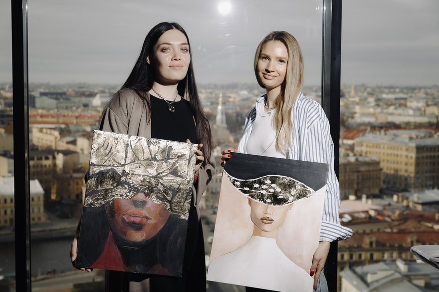 Арт-вечеринка Artvibes. Рисуем акрилом на холсте с видом на Аврору