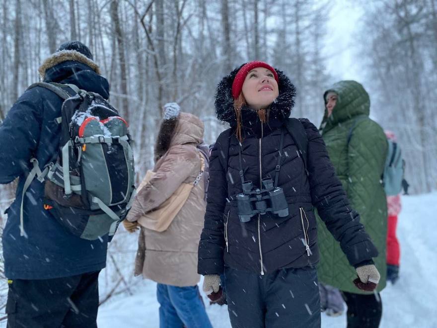 В Пискарёвском лесопарке дали старт зимним орнитологическим прогулкам