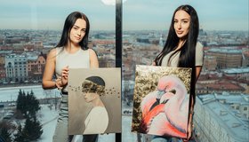 Арт-вечеринка. Рисуем акрилом на холсте с видом на Исакий