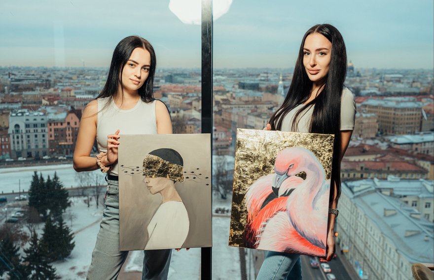 Арт-вечеринка. Рисуем акрилом на холсте с видом на Исакий