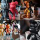 Роспись мишки Bearbricks в технике флюид-арт с видом на Неву