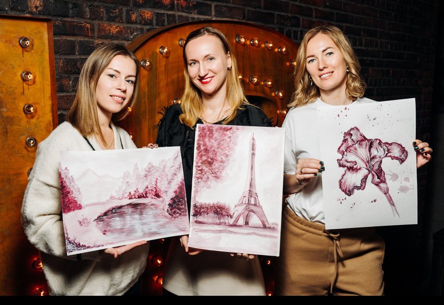 Арт-вечеринка. Рисуем вином с видом на Аврору