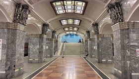 Вот так выглядит новый переход со станции «Кировский завод» на ещё не открытую «Путиловскую».