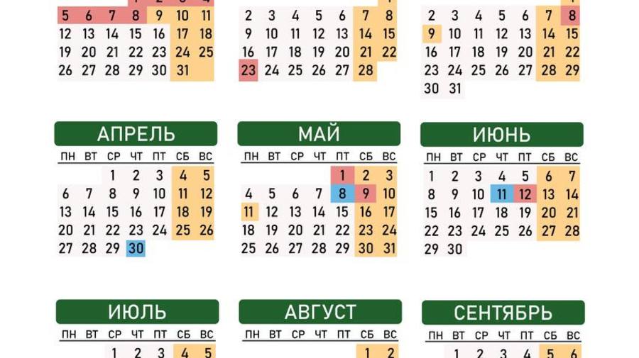 Шестидневок не будет в 2026 году в России.