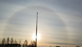 Восхитительное гало в парке 300-летия увидели петербуржцы.