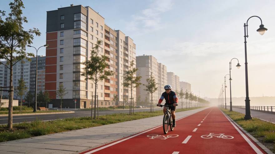 В Петербурге появились три новых отрезка велодорожек